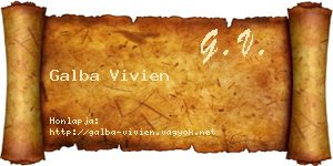 Galba Vivien névjegykártya